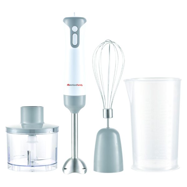 Batidora de varilla Acero Inoxidable c/Accesorios - 400 Watios  Mixxxo Trio