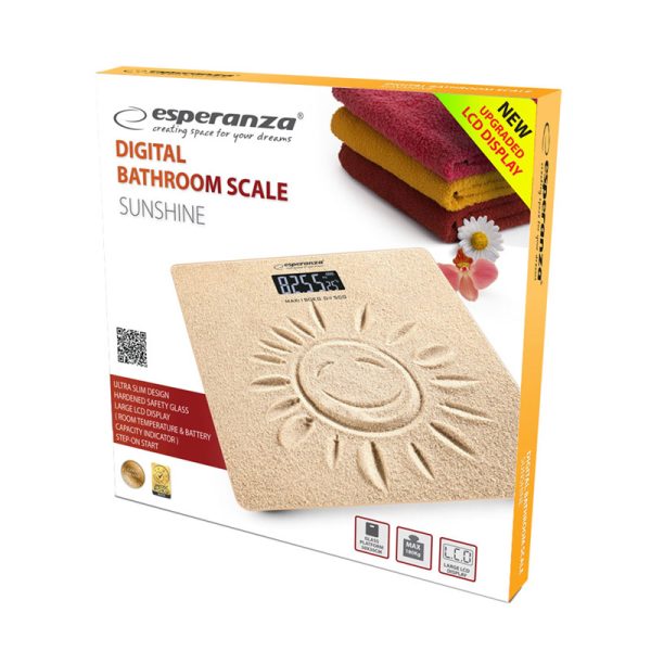 Báscula de baño diseño Slim, solo 6 mm - 180 Kg Sunshine - Imagen 2