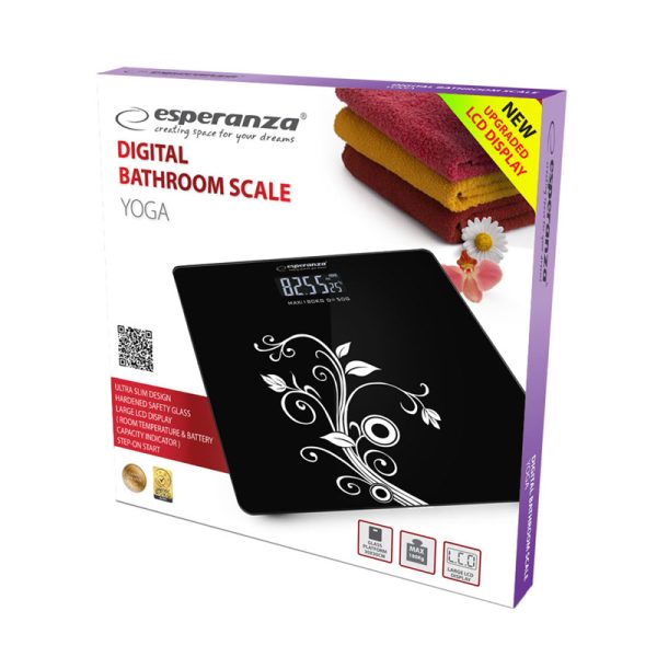 Báscula de baño diseño Slim, solo 6 mm - 180 Kg Yoga - Imagen 2