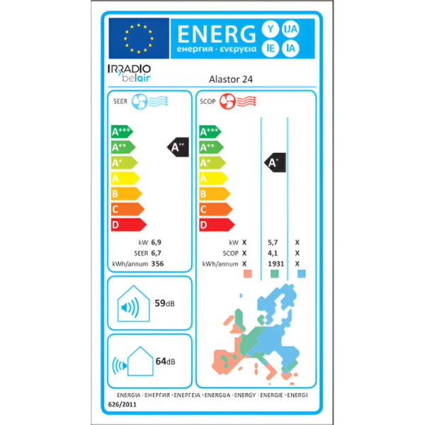 Aire Acondicionado Split Inverter 7.035 Frigorías  Alastor 24I 158660054 - Imagen 3