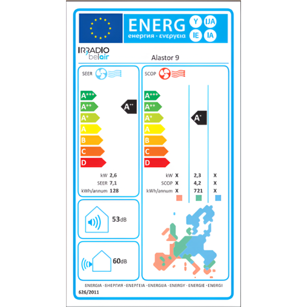 Aire Acondicionado Split Inverter 2.600 Friogorías Alastor 9E 158660057 - Imagen 2