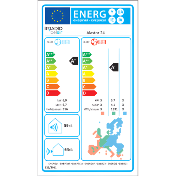 Aire Acondicionado Split Inverter 7.035 Frigorías  Alastor 24E 158660060 - Imagen 2