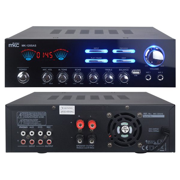 Amplificador HIFI- 120 Watios RMS MK-120SAS