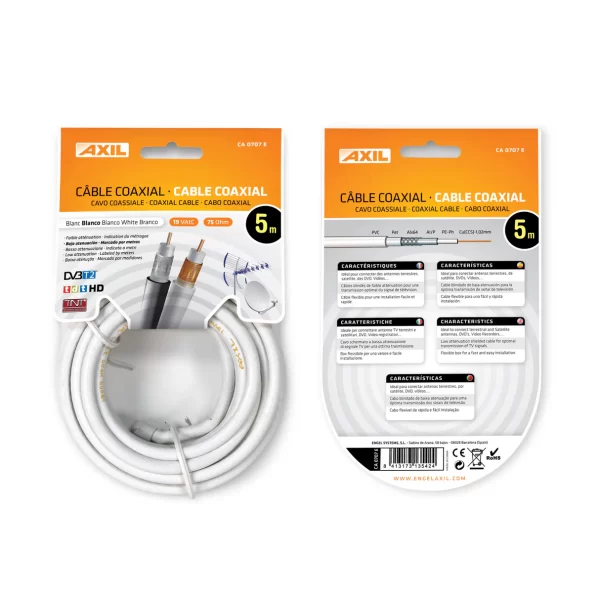 Cable Coaxial profesional 19VATC/ 5 M CA0707E