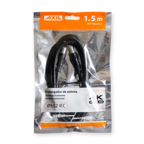 Prolongador cable antena 1,5m/NEGRO MP0584C - Imagen 2