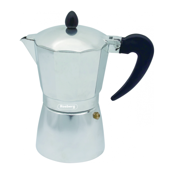 Cafetera de Aluminio Cepillado 6 tazas