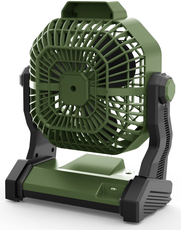 Ventilador portatil 12" con Luz- Recargable - 25 Horas de Autonomía MF0612VL - Imagen 2