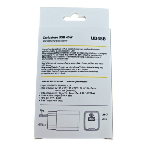 Cargador Rápido/Power Delivery 45 Watios UD45B - Imagen 7