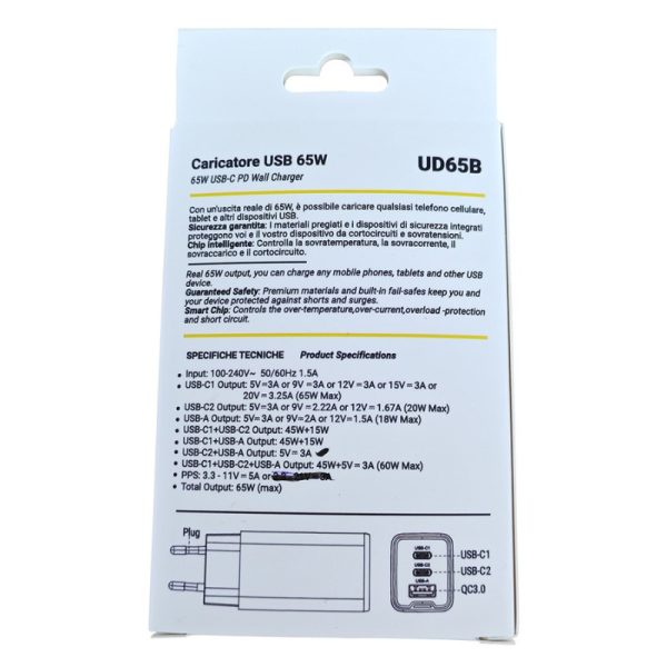Cargador Rápido/Power Delivery 65 Watios UD65B - Imagen 8
