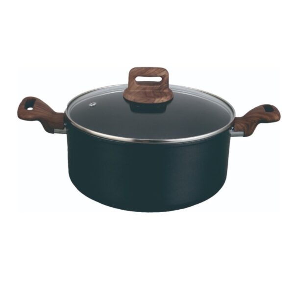 Cacerola Aluminio Forjado perfil alto con tapa con sensor de calor 24 cm - Serie Paris - OV54418F24D