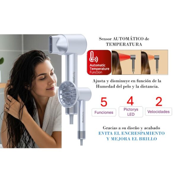 Secador de Pelo Profesional BRUSHLESS (sin escobillas)- Sensor de calor - Diamond Style - Imagen 4