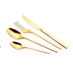 Set de Cubertería Acero inoxidable Dorado 24 piezas - Rf- V51512AG24