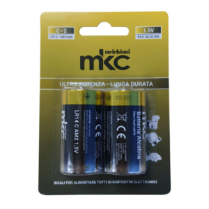 Blister 2 Pilas Alkalinas medianas de larga duración 1,5 V LR14 - 491465606