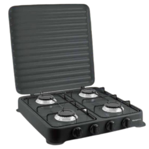 Cocina de Gas c/Tapa Minerva 4 Negra - 118360126