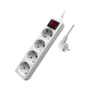 Regleta Schuko 4 tomas en F de alta calidad c/interruptor- 3.680 W. - 492519366