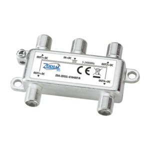 Splitter-Distribuidor TV Satélite-Terrestre 1 entrada/4 salidas - 0104AP/A