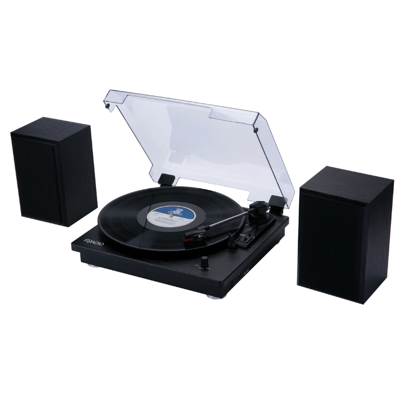 Tocadiscos Vintage efecto madera + Columnas VINIL POWER - 215600002