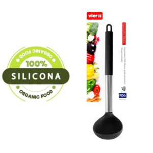 Cazo Silicona con Mango Acero Inoxidable