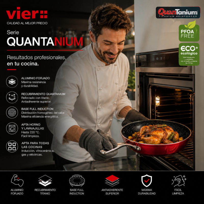 Sartén Aluminio Forjado Serie Quantanium - Imagen 5