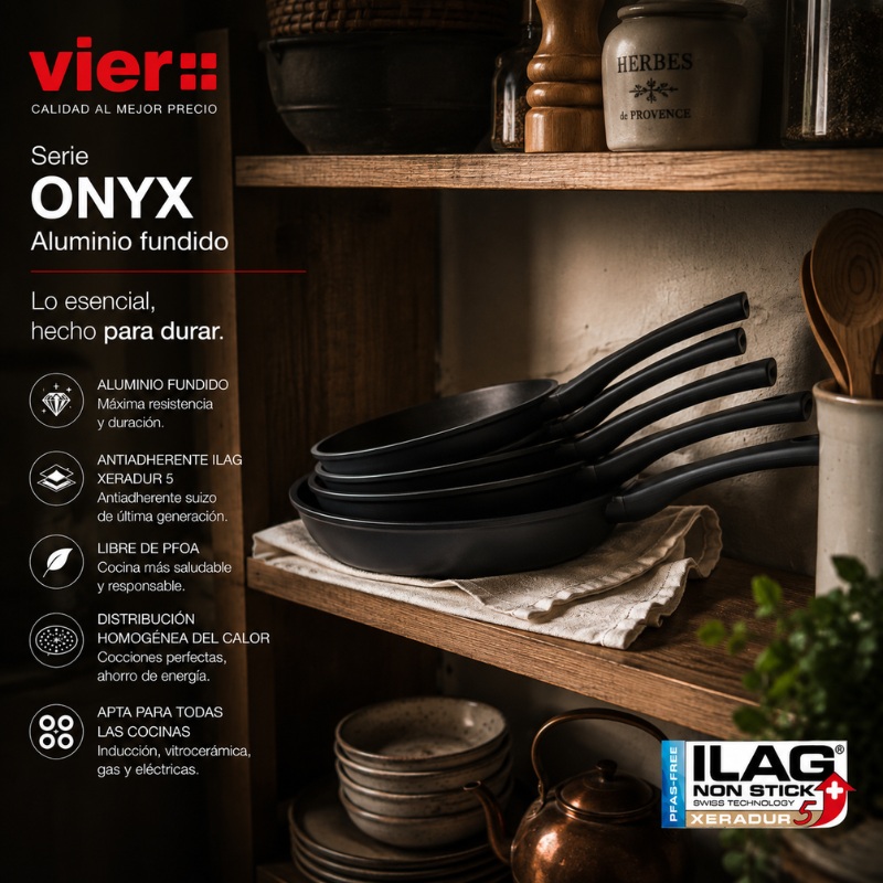 Sartenes Aluminio Fundido - Serie Onix - Imagen 5