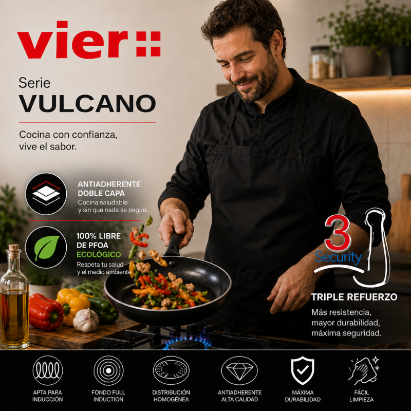 Sartenes de Aluminio Serie Vulcano - Imagen 5