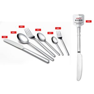 Pack 2 Cuchillos de Mesa Acero Inoxidable Forjado - Serie Silver