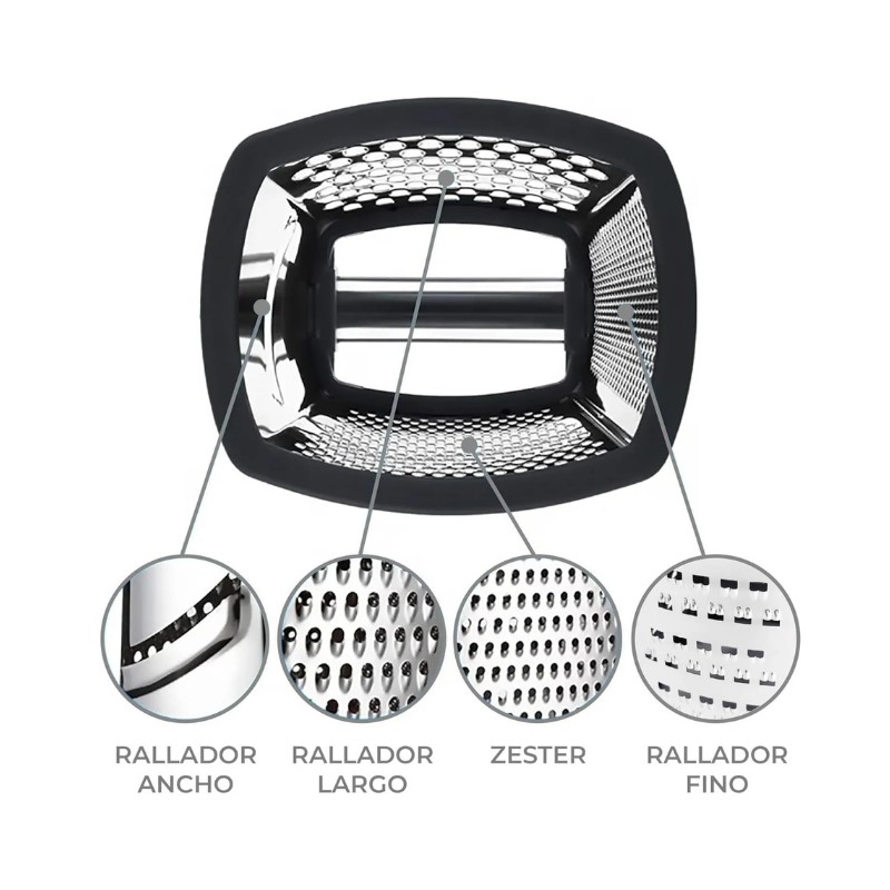 Rallador Acero Inoxidable Multiusos 4 Caras - Imagen 2