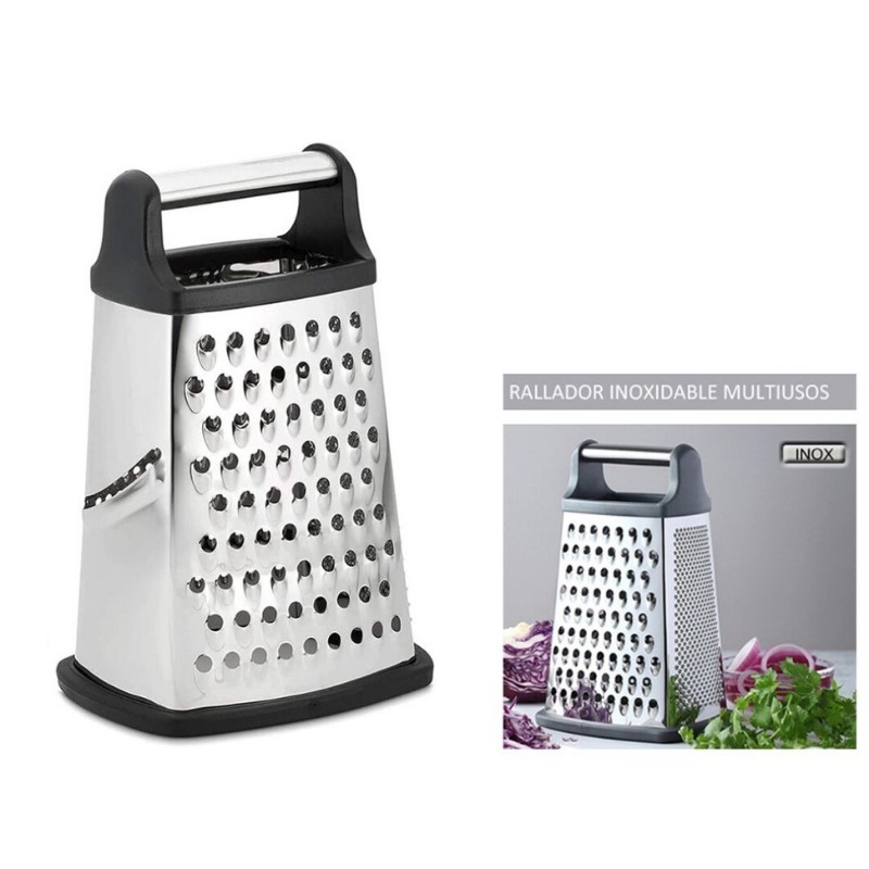 Rallador Acero Inoxidable Multiusos 4 Caras