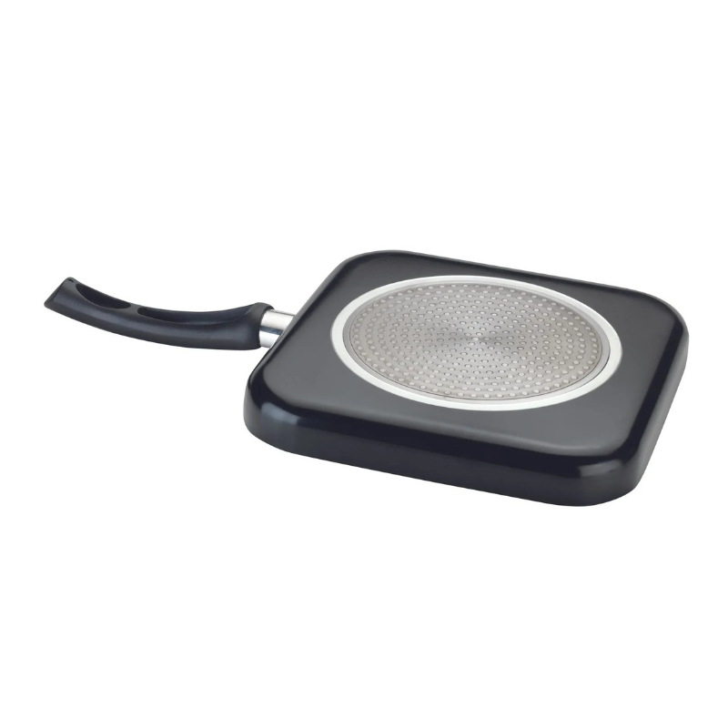 Sartén Grill-Asador Aluminio Base Lisa 27x27 cm - Serie Genny - Imagen 2