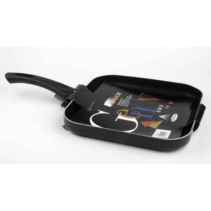 Sartén Grill-Asador Aluminio Base Lisa 27x27 cm - Serie Genny - Imagen 4
