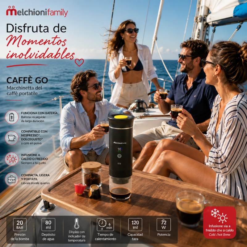 Cafetera Expresso Recargable portatil, 3 in 1 20 Bares, Caffe Go - 118320019 - Imagen 4