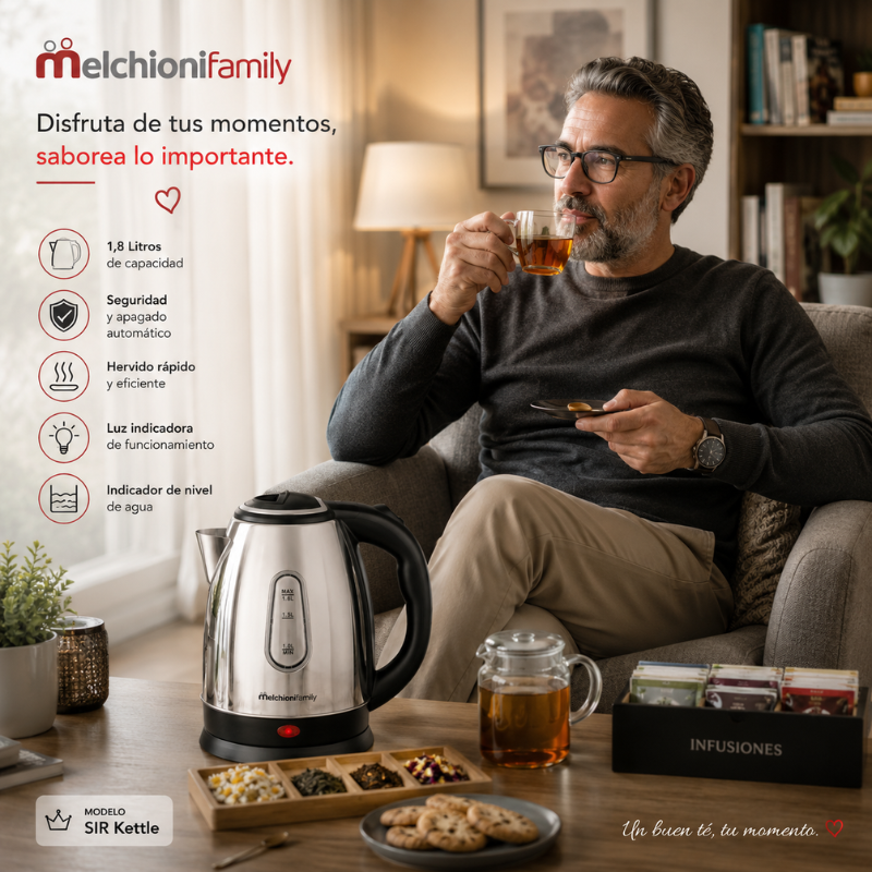 Hervidor de agua - Kettle 1,8 Litros Acero Inoxidable , Sir Kettle - 118360036 - Imagen 2